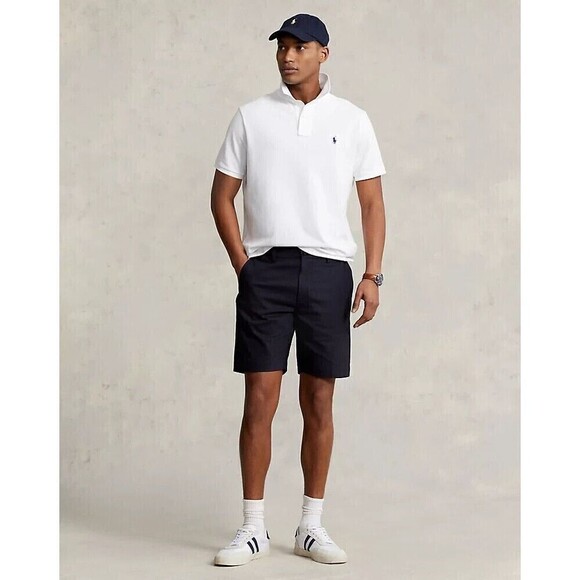 Polo Ralph Lauren Mens 7-Inch Slim Fit Dobby Shorts Collection Navy Size 30 - Picture 4 of 12